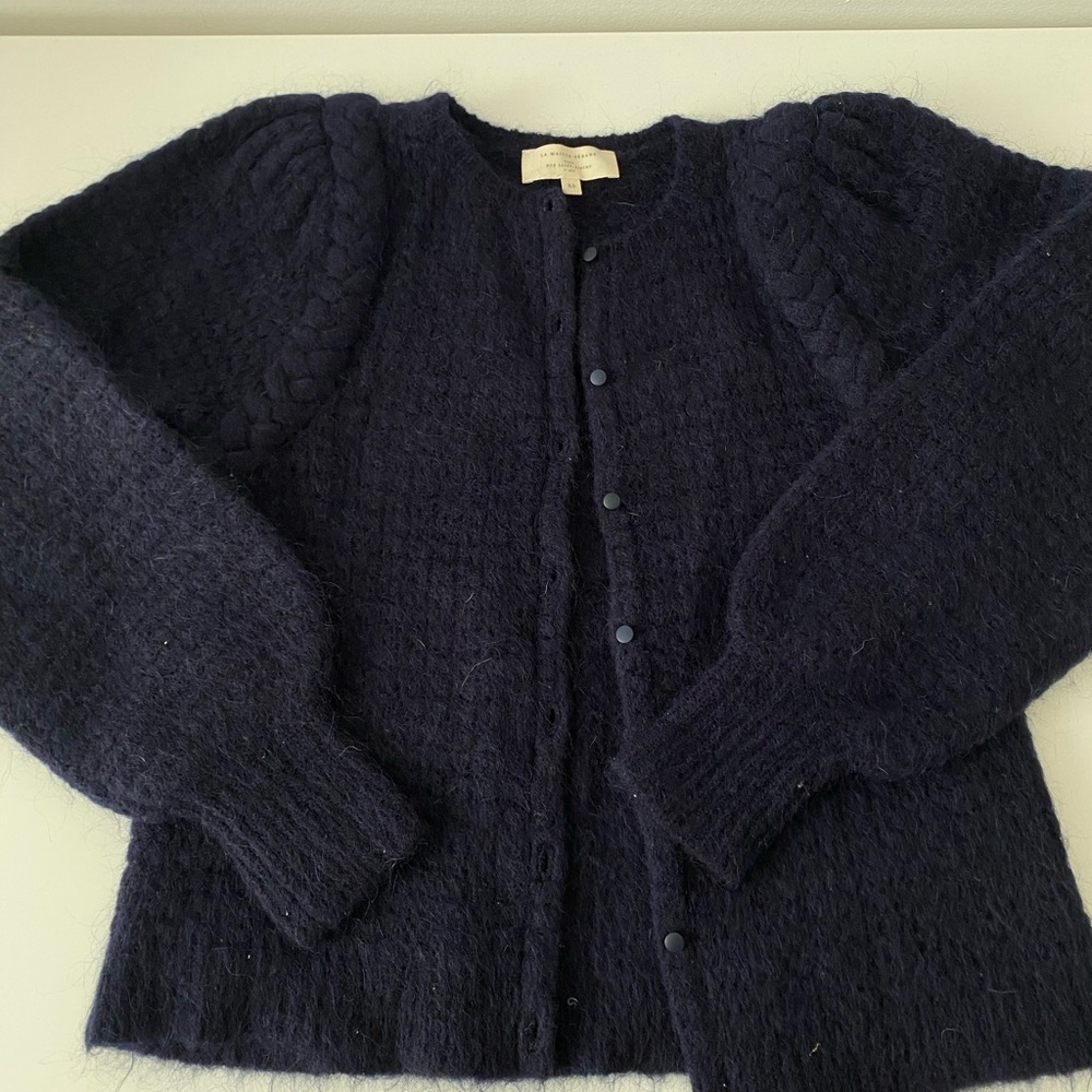 Sezane Navy Sweater
